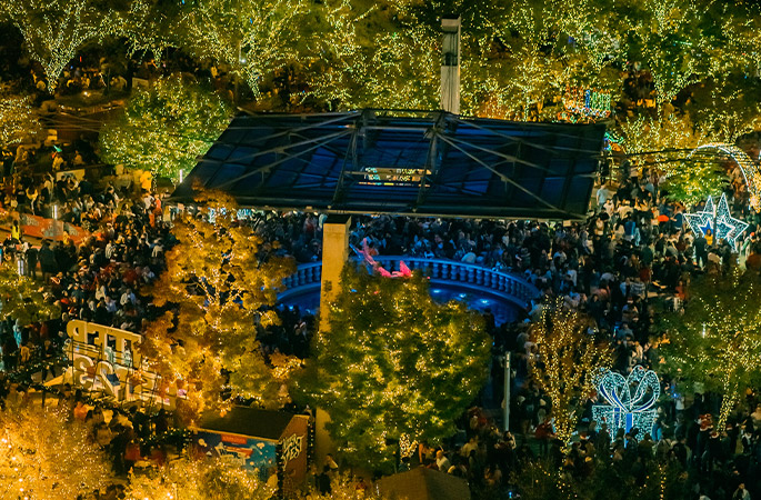 El Paso's WinterFest Lights Parade at San Jacinto Plaza